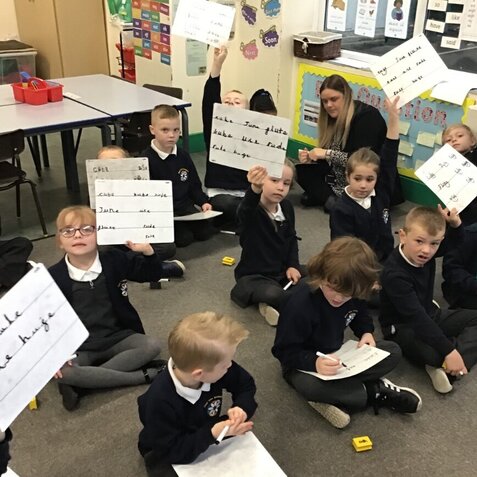 Class 2 – Busy in class with phonics and maths